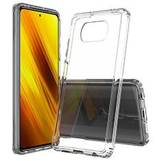 Silikon Schutzhülle Rahmen Tasche Hülle Durchsichtig Transparent 360 Grad Ganzkörper ZJ6 für Xiaomi Poco X3 NFC Klar