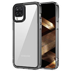 Silikon Schutzhülle Rahmen Tasche Hülle Durchsichtig Transparent AC1 für Samsung Galaxy A12 Schwarz