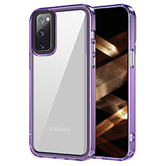 Silikon Schutzhülle Rahmen Tasche Hülle Durchsichtig Transparent AC1 für Samsung Galaxy S20 FE 4G Helles Lila
