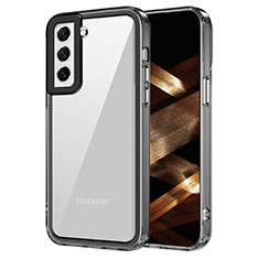 Silikon Schutzhülle Rahmen Tasche Hülle Durchsichtig Transparent AC1 für Samsung Galaxy S21 FE 5G Schwarz