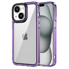 Silikon Schutzhülle Rahmen Tasche Hülle Durchsichtig Transparent AC2 für Apple iPhone 13 Violett