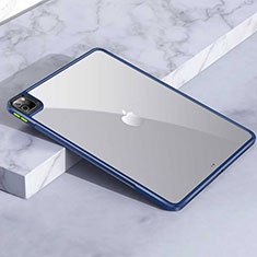 Silikon Schutzhülle Rahmen Tasche Hülle Durchsichtig Transparent für Apple iPad Pro 12.9 (2021) Blau