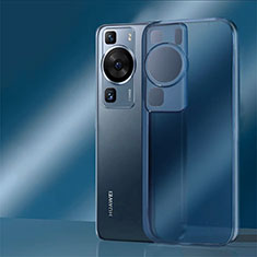 Silikon Schutzhülle Rahmen Tasche Hülle Durchsichtig Transparent für Huawei P60 Pro Blau