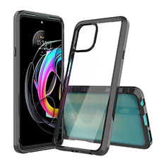 Silikon Schutzhülle Rahmen Tasche Hülle Durchsichtig Transparent für Motorola Moto Edge 20 Lite 5G Schwarz
