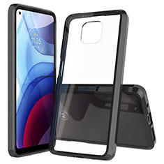 Silikon Schutzhülle Rahmen Tasche Hülle Durchsichtig Transparent für Motorola Moto G Power (2021) Schwarz