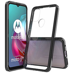 Silikon Schutzhülle Rahmen Tasche Hülle Durchsichtig Transparent für Motorola Moto G10 Power Schwarz