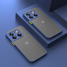 Silikon Schutzhülle Rahmen Tasche Hülle Durchsichtig Transparent für OnePlus 12 5G Blau