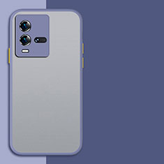 Silikon Schutzhülle Rahmen Tasche Hülle Durchsichtig Transparent für Vivo iQOO 10 5G Helles Lila