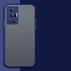 Silikon Schutzhülle Rahmen Tasche Hülle Durchsichtig Transparent für Vivo X70 Pro 5G Blau