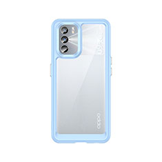 Silikon Schutzhülle Rahmen Tasche Hülle Durchsichtig Transparent J01S für Oppo K9 Pro 5G Blau