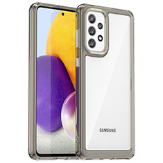 Silikon Schutzhülle Rahmen Tasche Hülle Durchsichtig Transparent J01S für Samsung Galaxy A73 5G Grau