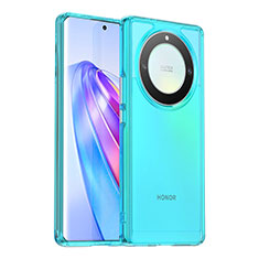 Silikon Schutzhülle Rahmen Tasche Hülle Durchsichtig Transparent J02S für Huawei Honor Magic5 Lite 5G Blau