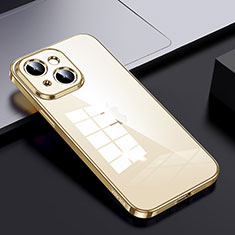 Silikon Schutzhülle Rahmen Tasche Hülle Durchsichtig Transparent LD2 für Apple iPhone 13 Gold