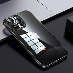 Silikon Schutzhülle Rahmen Tasche Hülle Durchsichtig Transparent LD2 für Apple iPhone 13 Pro Schwarz