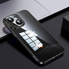 Silikon Schutzhülle Rahmen Tasche Hülle Durchsichtig Transparent LD2 für Apple iPhone 14 Plus Schwarz