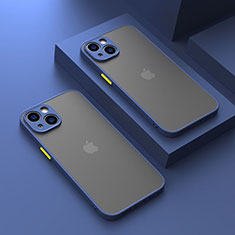 Silikon Schutzhülle Rahmen Tasche Hülle Durchsichtig Transparent LS1 für Apple iPhone 14 Plus Blau