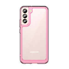 Silikon Schutzhülle Rahmen Tasche Hülle Durchsichtig Transparent M03 für Samsung Galaxy S22 Plus 5G Rosegold