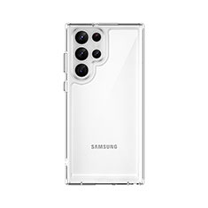 Silikon Schutzhülle Rahmen Tasche Hülle Durchsichtig Transparent M03 für Samsung Galaxy S22 Ultra 5G Klar
