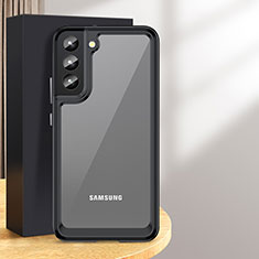 Silikon Schutzhülle Rahmen Tasche Hülle Durchsichtig Transparent M03 für Samsung Galaxy S24 5G Schwarz