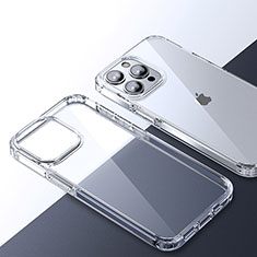 Silikon Schutzhülle Rahmen Tasche Hülle Durchsichtig Transparent QC2 für Apple iPhone 13 Pro Max Klar