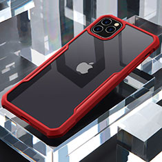 Silikon Schutzhülle Rahmen Tasche Hülle Durchsichtig Transparent Spiegel für Apple iPhone 11 Pro Max Rot