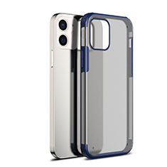 Silikon Schutzhülle Rahmen Tasche Hülle Durchsichtig Transparent Spiegel für Apple iPhone 12 Blau