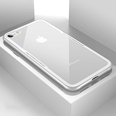 Silikon Schutzhülle Rahmen Tasche Hülle Durchsichtig Transparent Spiegel für Apple iPhone 8 Weiß