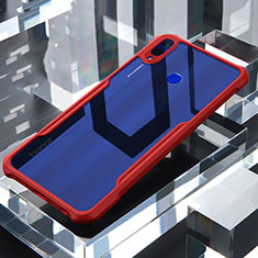 Silikon Schutzhülle Rahmen Tasche Hülle Durchsichtig Transparent Spiegel für Huawei Honor 8X Rot