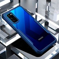 Silikon Schutzhülle Rahmen Tasche Hülle Durchsichtig Transparent Spiegel für Huawei Honor V30 5G Blau