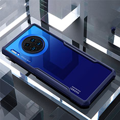 Silikon Schutzhülle Rahmen Tasche Hülle Durchsichtig Transparent Spiegel für Huawei Mate 30 5G Blau