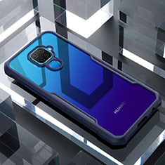 Silikon Schutzhülle Rahmen Tasche Hülle Durchsichtig Transparent Spiegel für Huawei Mate 30 Lite Blau