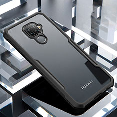 Silikon Schutzhülle Rahmen Tasche Hülle Durchsichtig Transparent Spiegel für Huawei Nova 5i Pro Schwarz