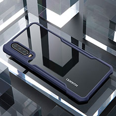 Silikon Schutzhülle Rahmen Tasche Hülle Durchsichtig Transparent Spiegel für Huawei P30 Blau