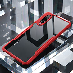 Silikon Schutzhülle Rahmen Tasche Hülle Durchsichtig Transparent Spiegel für Huawei P30 Rot