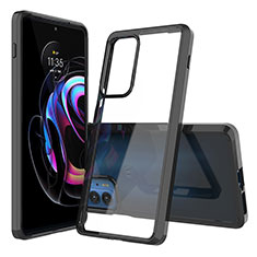 Silikon Schutzhülle Rahmen Tasche Hülle Durchsichtig Transparent Spiegel für Motorola Moto Edge 20 Pro 5G Schwarz