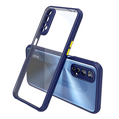 Silikon Schutzhülle Rahmen Tasche Hülle Durchsichtig Transparent Spiegel für Realme Narzo 20 Pro Blau
