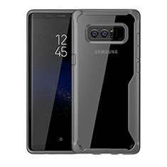 Silikon Schutzhülle Rahmen Tasche Hülle Durchsichtig Transparent Spiegel für Samsung Galaxy Note 8 Grau