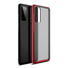 Silikon Schutzhülle Rahmen Tasche Hülle Durchsichtig Transparent Spiegel für Samsung Galaxy S20 Lite 5G Rot