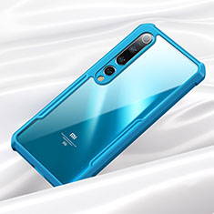 Silikon Schutzhülle Rahmen Tasche Hülle Durchsichtig Transparent Spiegel für Xiaomi Mi 10 Blau