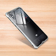 Silikon Schutzhülle Rahmen Tasche Hülle Durchsichtig Transparent Spiegel für Xiaomi Mi 8 Explorer Silber