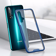 Silikon Schutzhülle Rahmen Tasche Hülle Durchsichtig Transparent Spiegel H01 für Huawei Honor 20 Blau