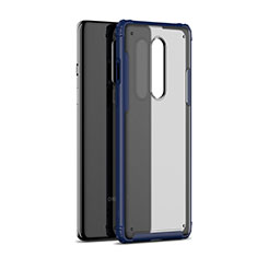 Silikon Schutzhülle Rahmen Tasche Hülle Durchsichtig Transparent Spiegel H01 für OnePlus 8 Blau