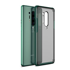 Silikon Schutzhülle Rahmen Tasche Hülle Durchsichtig Transparent Spiegel H01 für OnePlus 8 Pro Grün