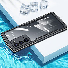 Silikon Schutzhülle Rahmen Tasche Hülle Durchsichtig Transparent Spiegel H01 für Samsung Galaxy Note 20 5G Schwarz