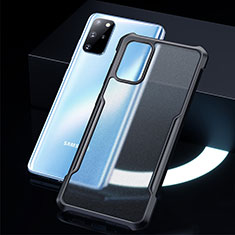 Silikon Schutzhülle Rahmen Tasche Hülle Durchsichtig Transparent Spiegel H01 für Samsung Galaxy S20 Plus 5G Schwarz