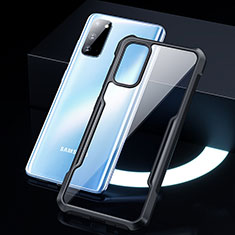 Silikon Schutzhülle Rahmen Tasche Hülle Durchsichtig Transparent Spiegel H01 für Samsung Galaxy S20 Schwarz