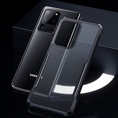 Silikon Schutzhülle Rahmen Tasche Hülle Durchsichtig Transparent Spiegel H01 für Samsung Galaxy S20 Ultra Schwarz