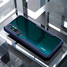 Silikon Schutzhülle Rahmen Tasche Hülle Durchsichtig Transparent Spiegel H01 für Xiaomi Mi Note 10 Pro Blau