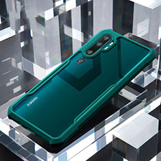 Silikon Schutzhülle Rahmen Tasche Hülle Durchsichtig Transparent Spiegel H01 für Xiaomi Mi Note 10 Pro Grün