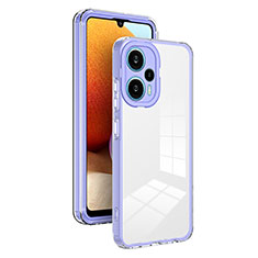 Silikon Schutzhülle Rahmen Tasche Hülle Durchsichtig Transparent Spiegel H01P für Xiaomi Poco F5 5G Violett